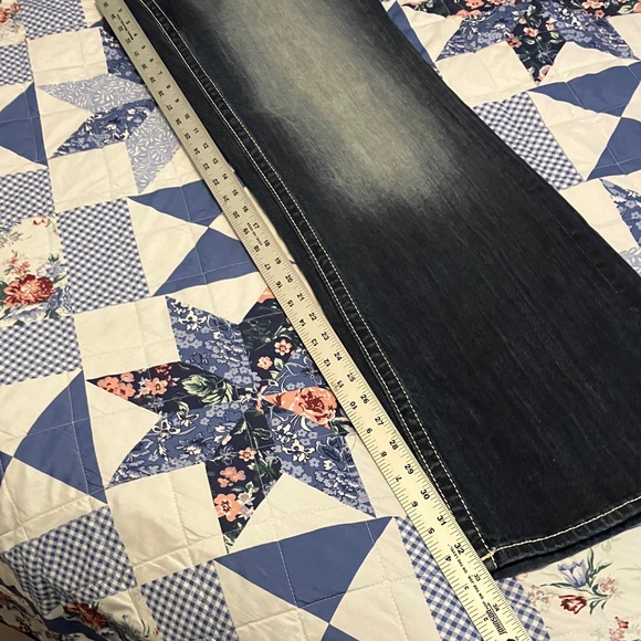 Vigoss Dark Blue Boot Cut Jeans with White Stitching - Picture 5 of 11